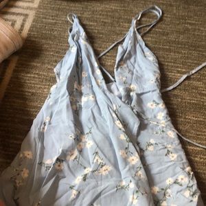 Tobi floral baby blue dress
